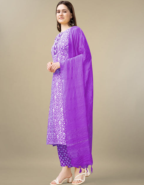chic purple rayon trendy fashioner readymade suit collection with purple rayon rt9042-185408 Close-up View